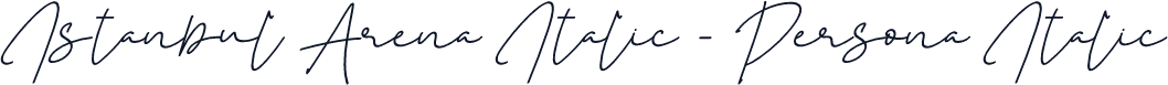 Istanbul Arena Italic - Persona Italic