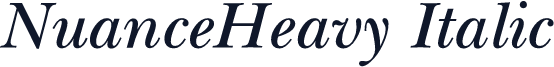 NuanceHeavy Italic