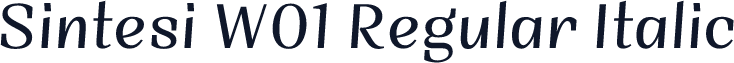 Sintesi W01 Regular Italic