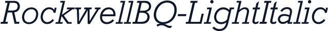 RockwellBQ-LightItalic
