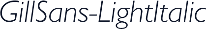 GillSans-LightItalic