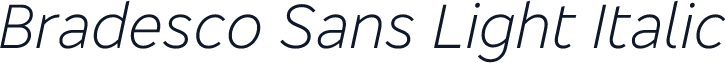 Bradesco Sans Light Italic