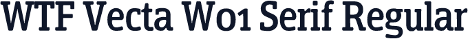 WTF Vecta W01 Serif Regular