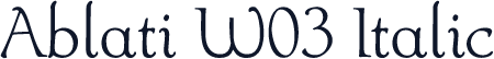 Ablati W03 Italic