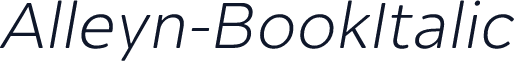 Alleyn-BookItalic
