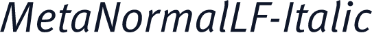 MetaNormalLF-Italic