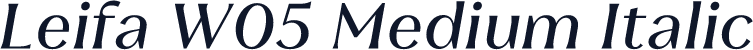 Leifa W05 Medium Italic