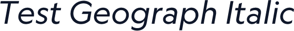 Test Geograph Italic