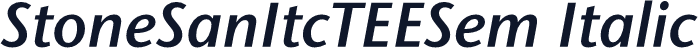 StoneSanItcTEESem Italic