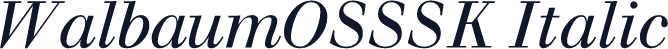 WalbaumOSSSK Italic