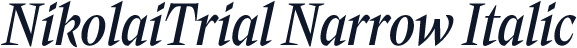NikolaiTrial Narrow Italic