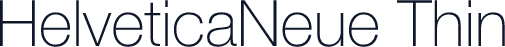 HelveticaNeue Thin