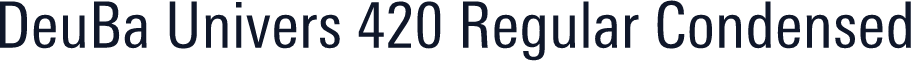 DeuBa Univers 420 Regular Condensed