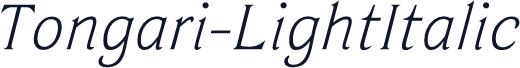 Tongari-LightItalic