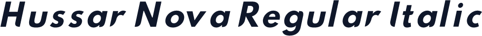 Hussar Nova Regular Italic