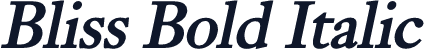 Bliss Bold Italic