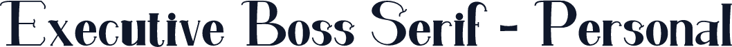 Executive Boss Serif - Personal
