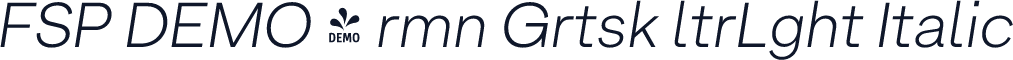 FSP DEMO - rmn Grtsk ltrLght Italic