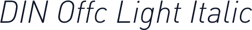 DIN Offc Light Italic