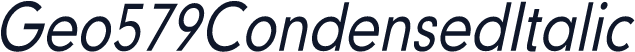 Geo579CondensedItalic
