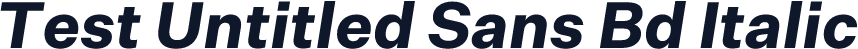 Test Untitled Sans Bd Italic