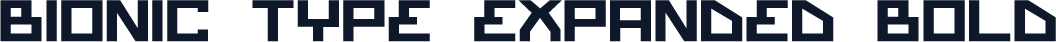 Bionic Type Expanded Bold