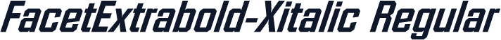 FacetExtrabold-Xitalic Regular