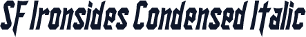 SF Ironsides Condensed Italic