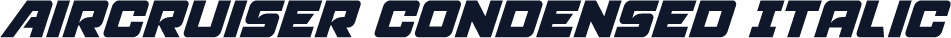 Aircruiser Condensed Italic