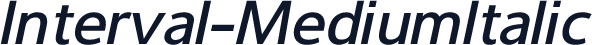 Interval-MediumItalic