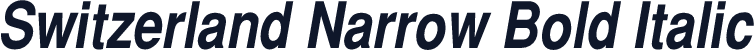 Switzerland Narrow Bold Italic