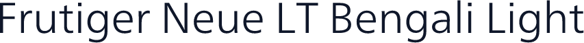 Frutiger Neue LT Bengali Light