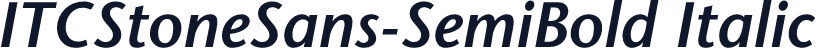 ITCStoneSans-SemiBold Italic