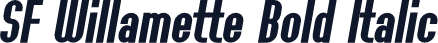 SF Willamette Bold Italic