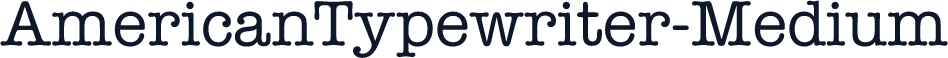 AmericanTypewriter-Medium
