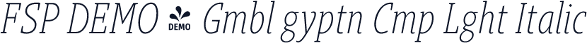FSP DEMO - Gmbl gyptn Cmp Lght Italic