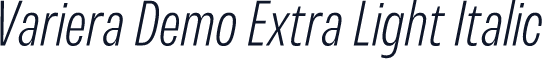 Variera Demo Extra Light Italic