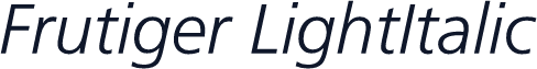 Frutiger LightItalic
