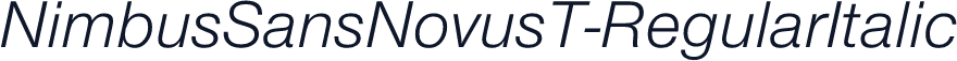 NimbusSansNovusT-RegularItalic