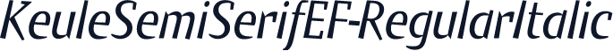 KeuleSemiSerifEF-RegularItalic