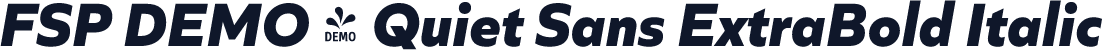 FSP DEMO - Quiet Sans ExtraBold Italic
