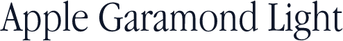 Apple Garamond Light