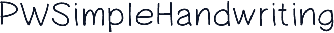 PWSimpleHandwriting