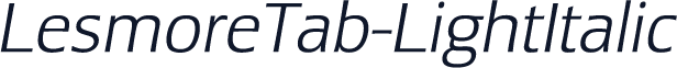 LesmoreTab-LightItalic