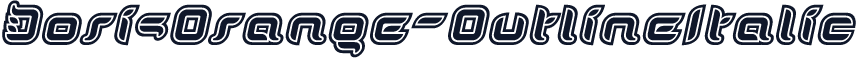 DorisOrange-OutlineItalic