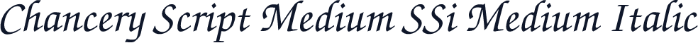 Chancery Script Medium SSi Medium Italic