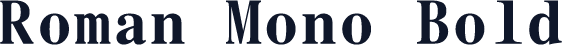 Roman Mono Bold
