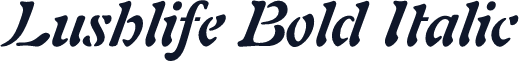 Lushlife Bold Italic