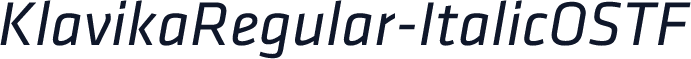 KlavikaRegular-ItalicOSTF