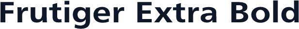 Frutiger Extra Bold